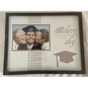 Flomo Graduation Photo Frame Believe Sky‎ Cap 8x10  for 4x6" Photo set of 2 NEW